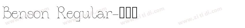 Benson Regular字体转换